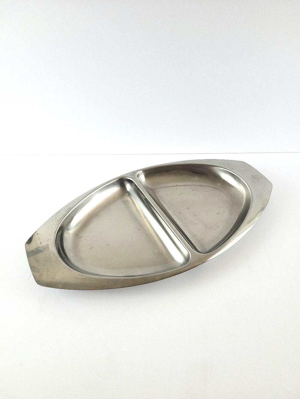 VTG midcentury modern stainless steel divided tray